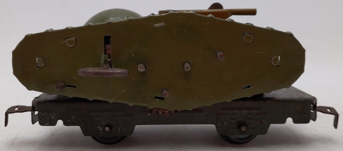 Marx 572ST O Gauge Vintage Olive Drab Wind Up Tank Car