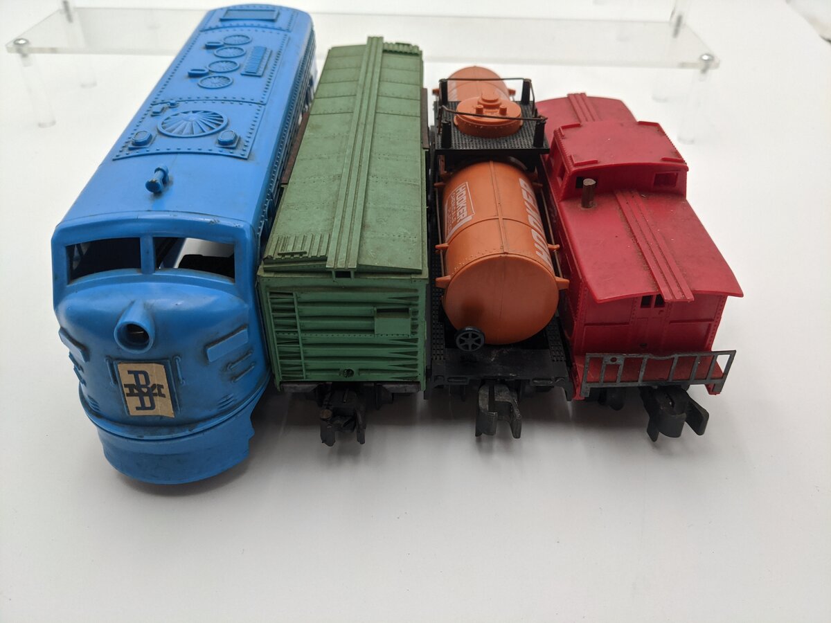 American Flyer 20710 Vintage S The Bullet Diesel Set: 21205, 25081, 24329, 24636 VG