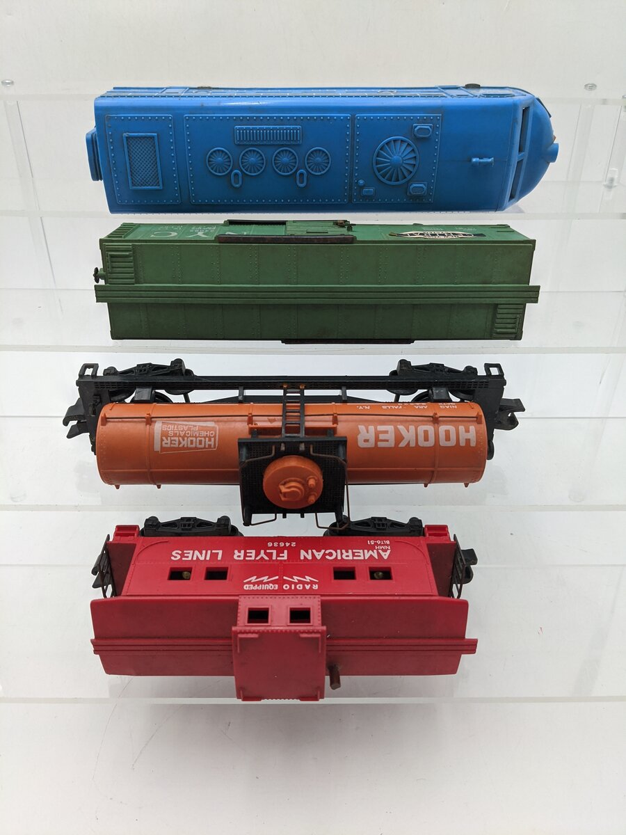 American Flyer 20710 Vintage S The Bullet Diesel Set: 21205, 25081, 24329, 24636 VG