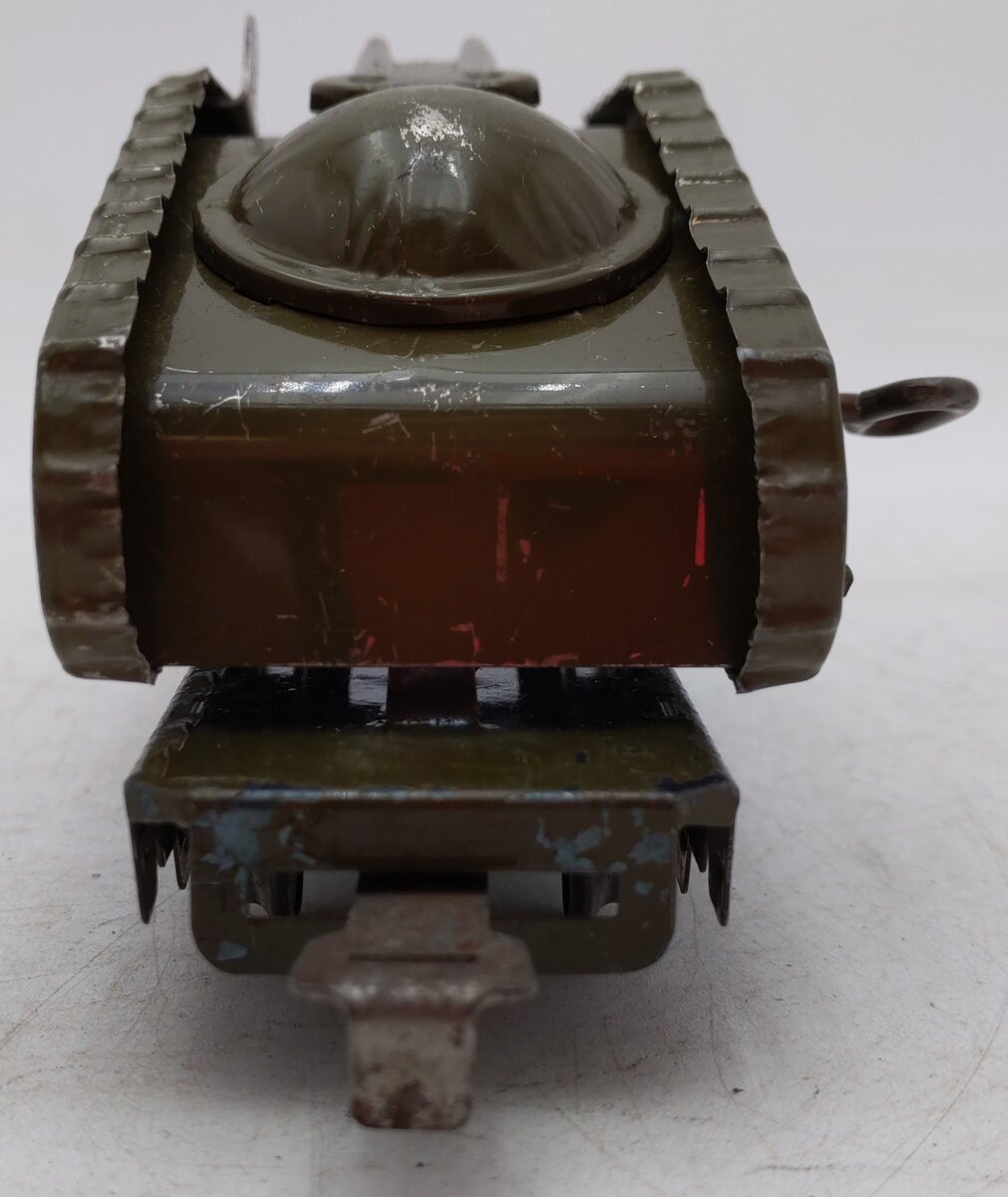 Marx 572ST O Gauge Vintage Olive Drab Wind Up Tank Car