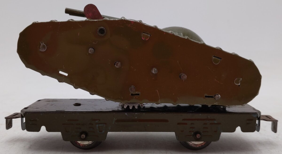 Marx 572ST O Gauge Vintage Olive Drab Wind Up Tank Car