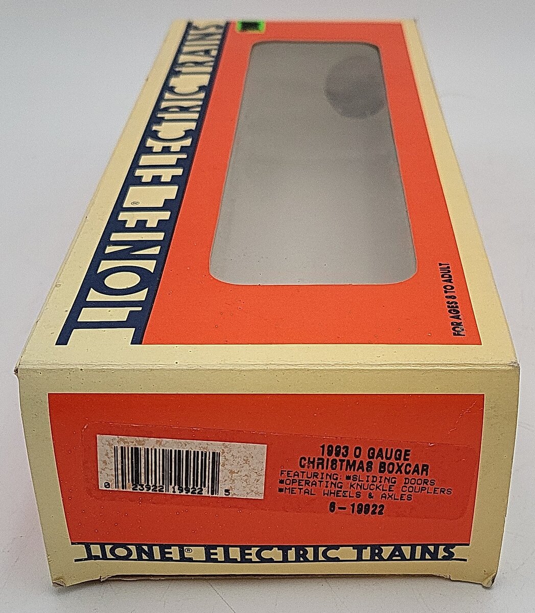 Lionel 6-19922 O Gauge 1993 Christmas Boxcar EX/Box