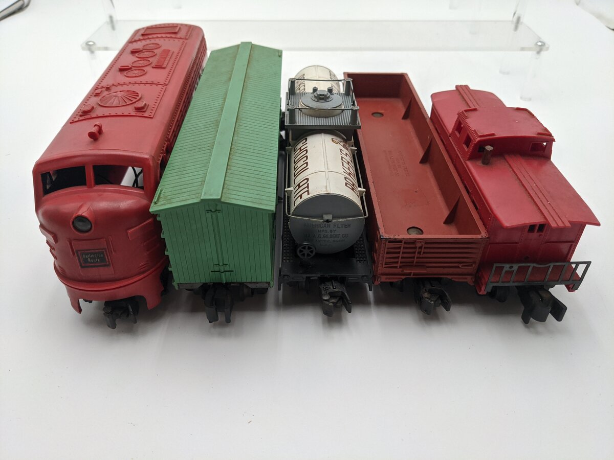American Flyer 20715 S Vintage The Rocket Train Set: 21210/24330/24126/25081 VG