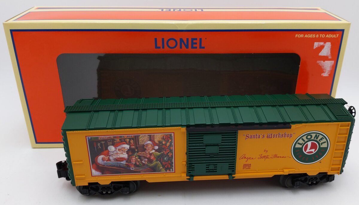 Lionel 6-25034 O Gauge Angela Trotta Thomas Santa's Workshop Boxcar LN/Box