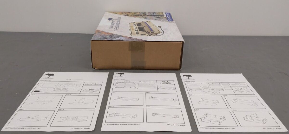 WWScenics WSLC-017 OO / HO Scale Loco Service Station Laser Cut Wood Kit EX/Box