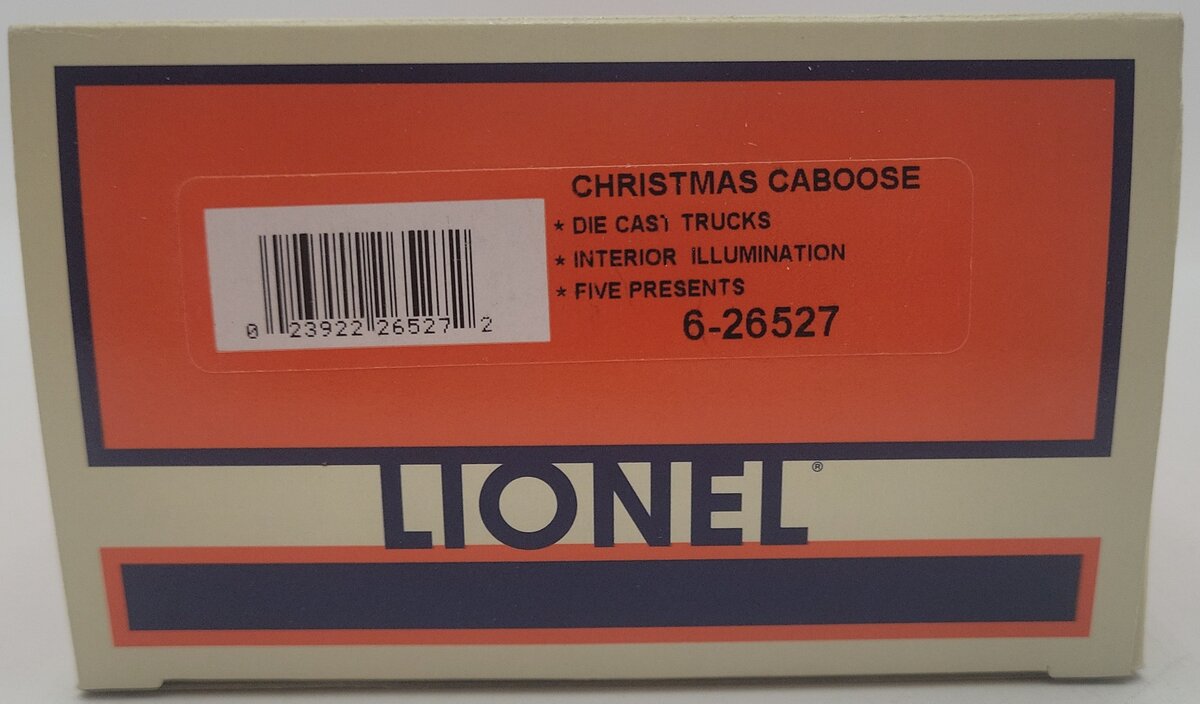 Lionel 6-26527 O Gauge Christmas Caboose w/Load of Presents EX/Box