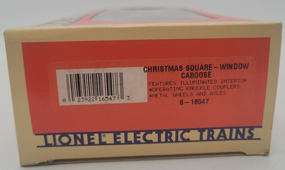Lionel 6-16547 O Gauge Christmas Lighted Caboose EX/Box