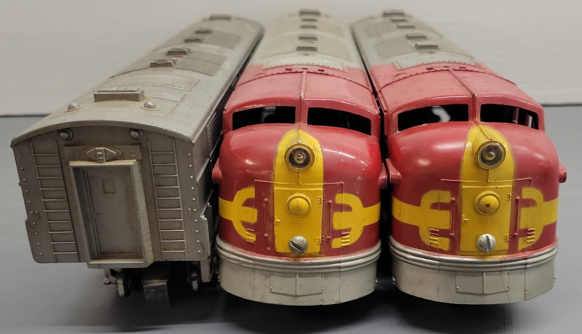 Marx 1095 Vintage O Santa Fe ABA Diesel Locomotives VG
