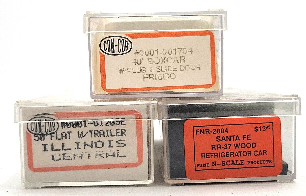 Con-Cor, Bachmann, Unimate, & Other N Scale Assorted Freight Cars [6] VG