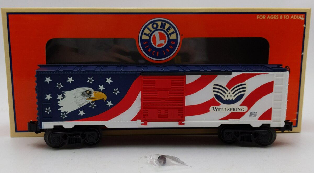 Lionel 6-36761 Wellspring Eagle Lighted Boxcar - RARE LN/Box