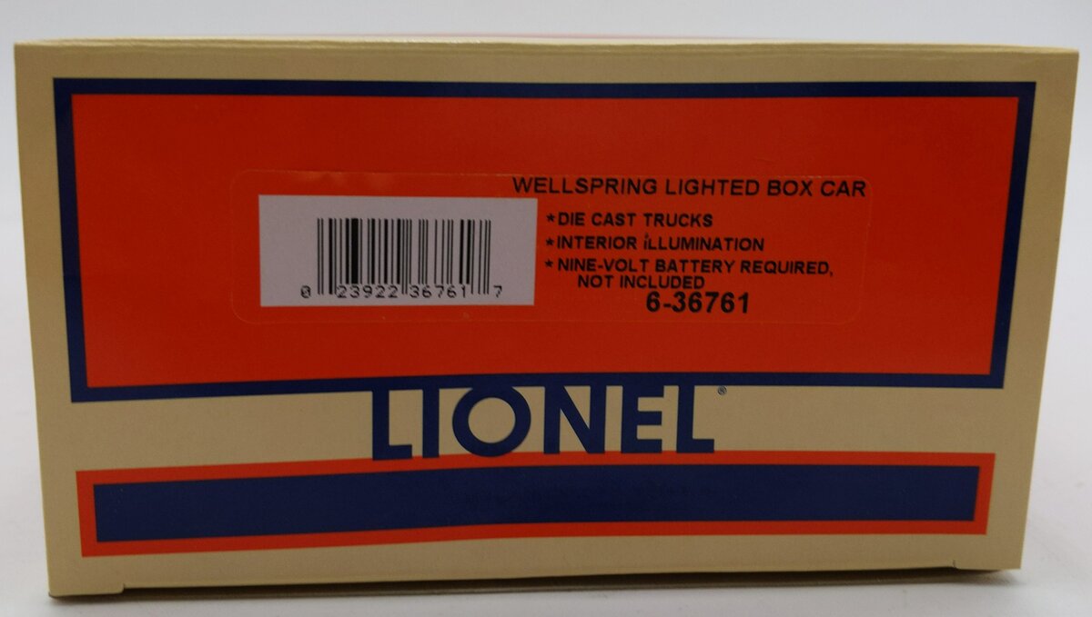 Lionel 6-36761 Wellspring Eagle Lighted Boxcar - RARE LN/Box