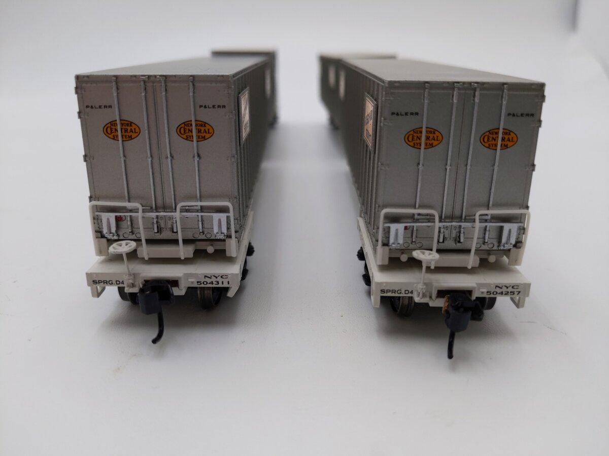 Walthers 932-240853 HO P&LE Gold Mark III Flexi-Van Flat w/Trailers (Set of 2) EX