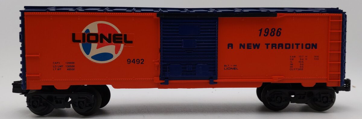 Lionel 6-9492 O Gauge Lionel Lines Orange/Blue Boxcar LN/Box
