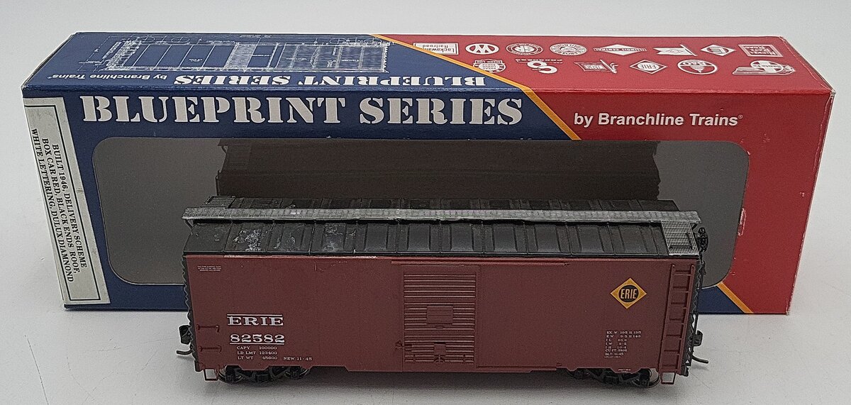 Branchline Trains 114103 HO Erie 40' Box Car #82582 VG/Box