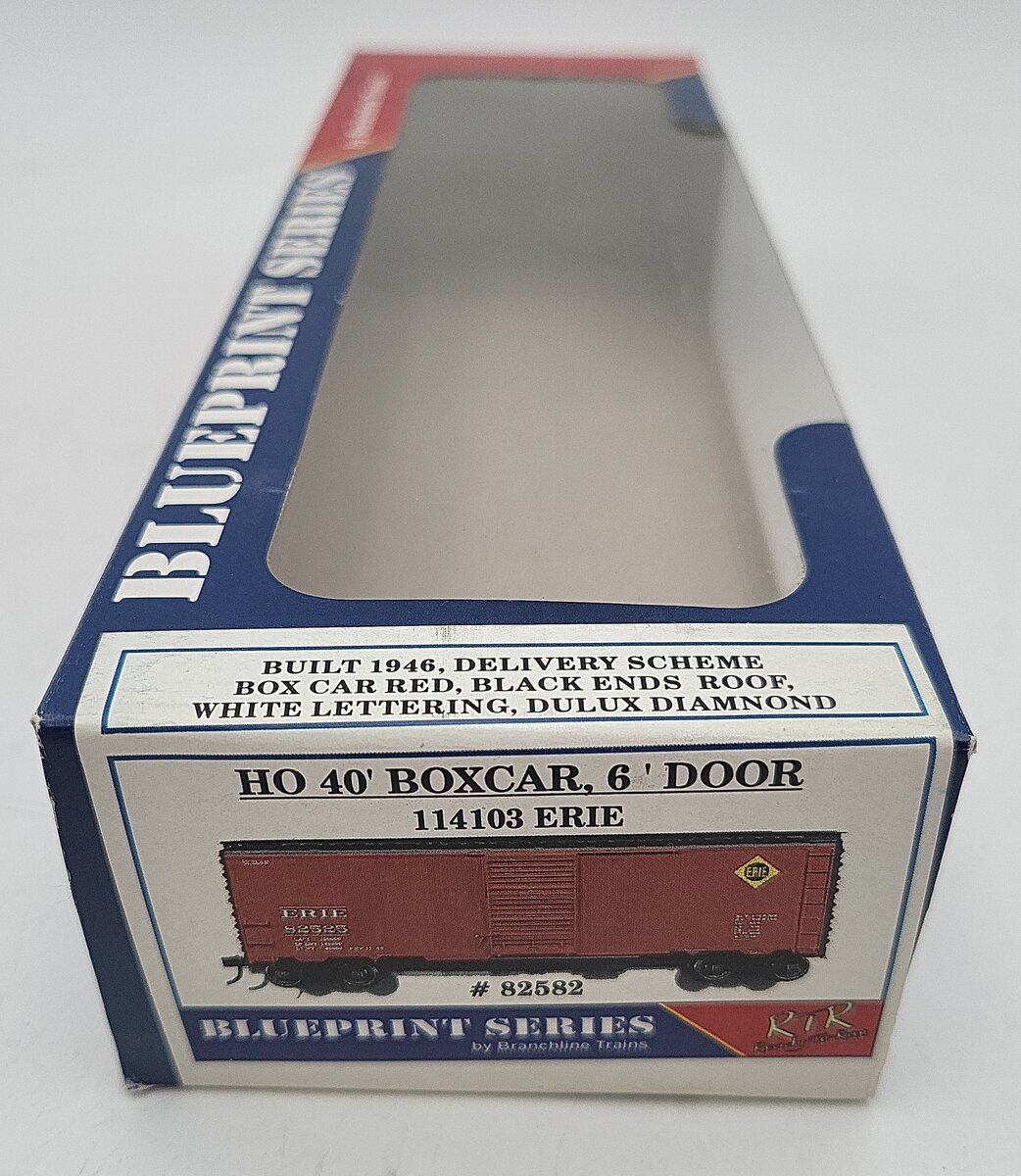 Branchline Trains 114103 HO Erie 40' Box Car #82582 VG/Box