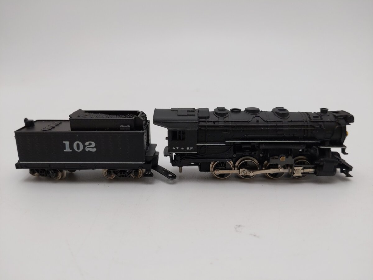 Atlas 2111 N Scale Atchison Topeka Santa Fe 0-8-0 Steam Locomotive & Tender #102 EX