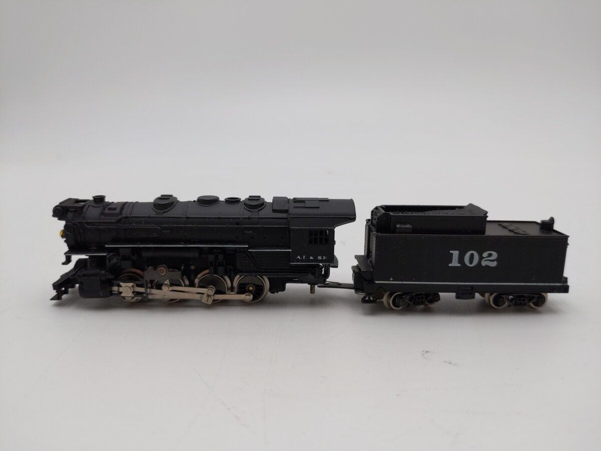 Atlas 2111 N Scale Atchison Topeka Santa Fe 0-8-0 Steam Locomotive & Tender #102 EX