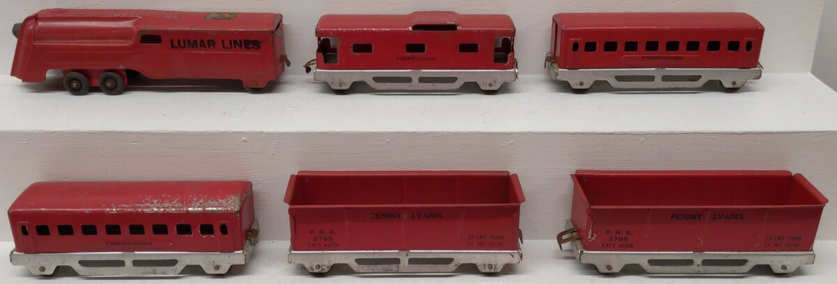 Marx Vintage O Gauge Lumar Lines Passenger & Freight Diesel Locomotive Set/Box