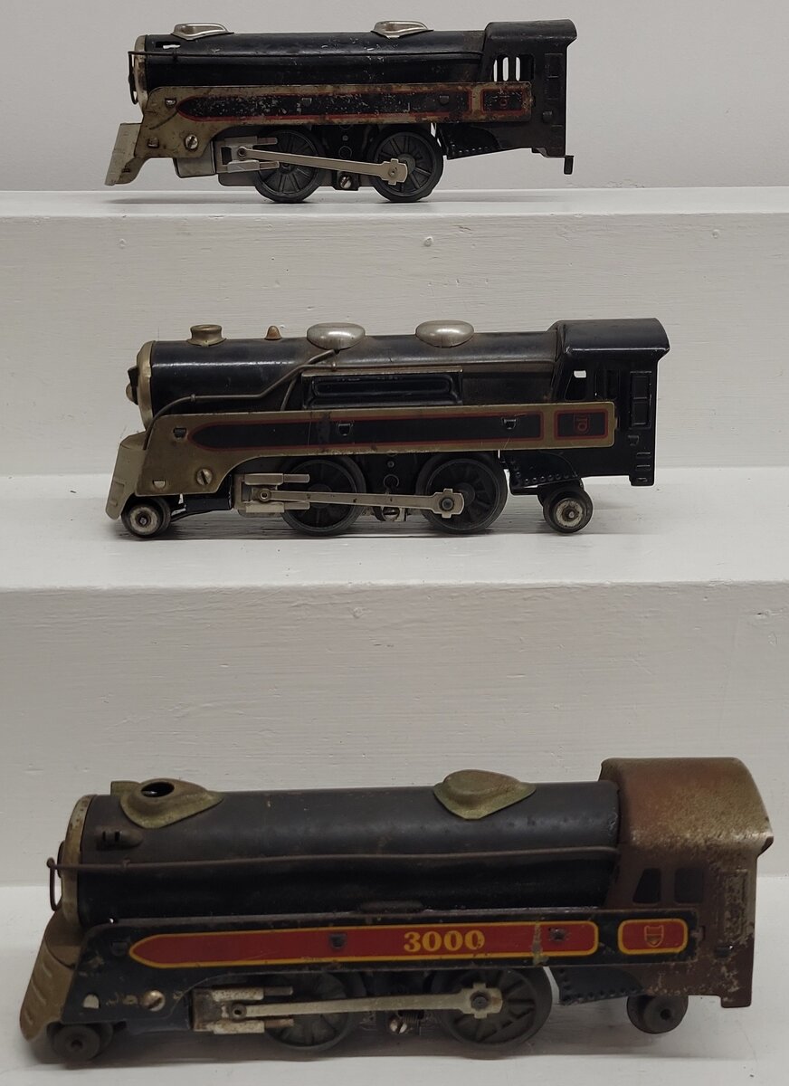Marx O Gauge Vintage Locomotives; 391 x 3 [3] VG