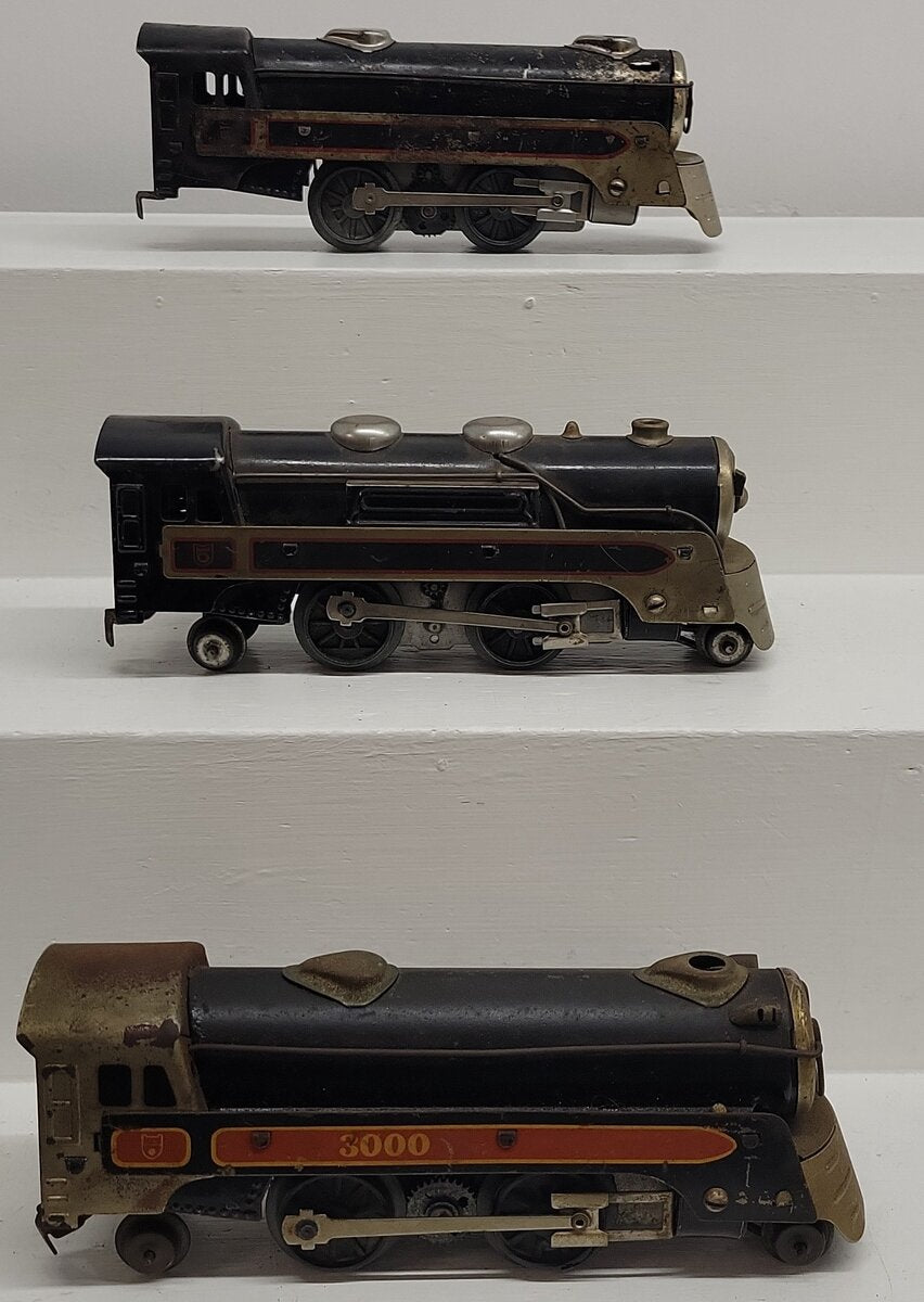 Marx O Gauge Vintage Locomotives; 391 x 3 [3] VG