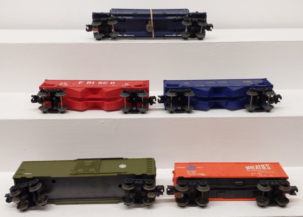 Lionel O Gauge Assorted Freight Cars 6-9304, 6-9040, 6-7100, 442715, 93108 [5] VG