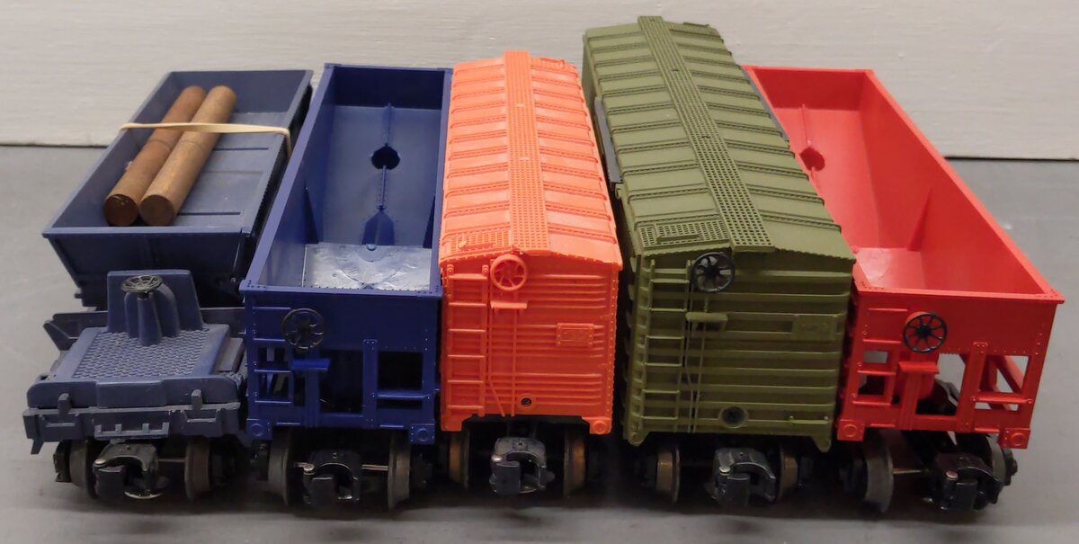 Lionel O Gauge Assorted Freight Cars 6-9304, 6-9040, 6-7100, 442715, 93108 [5] VG
