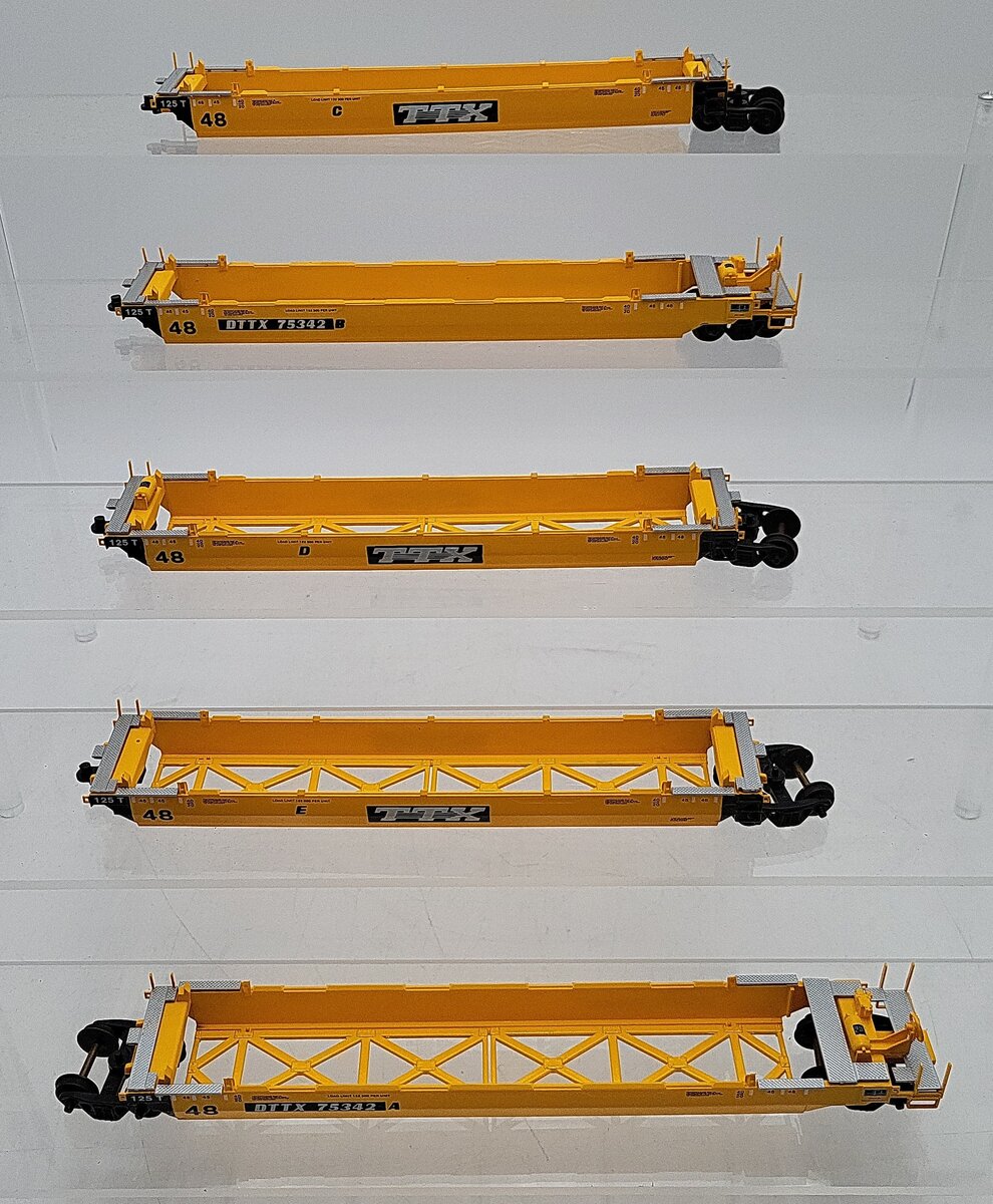 Con-Cor 0001-001951 HO TTX Twin Stack Container Car 5-Pack VG/Box