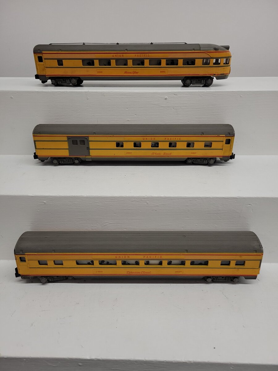 American Flyer S Vintage Union Pacific Passenger Cars 24838, 24840, 24837 [3] VG