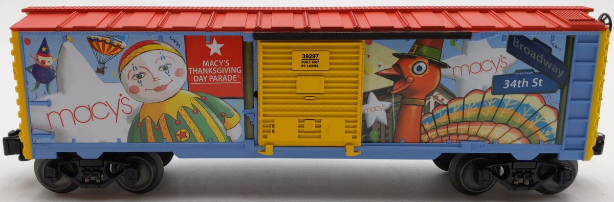Lionel 6-39297 O Gauge 2007 Macy's Parade Boxcar EX/Box