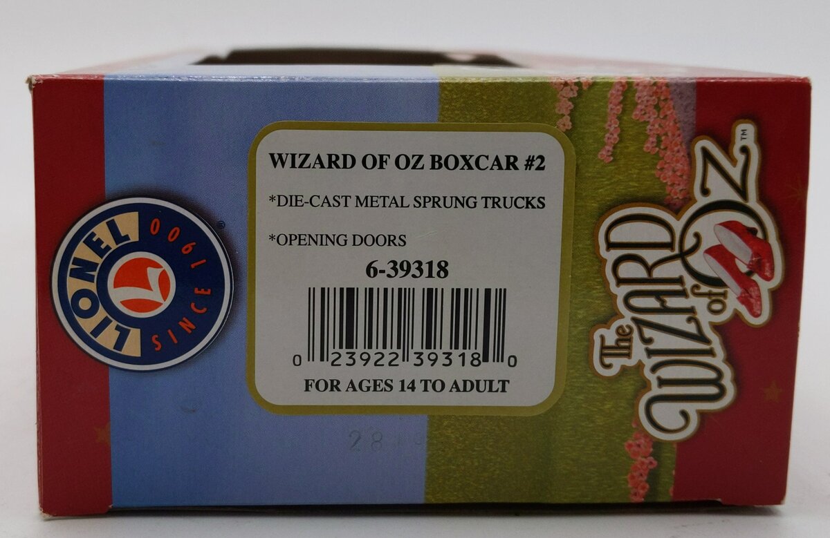 Lionel 6-39318 O Gauge Wizard Of Oz Box Car #2 LN/Box