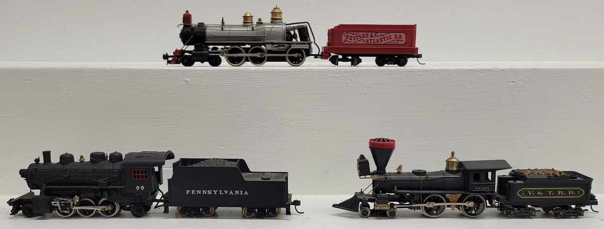 Mantua and Other HO Scale Assorted Stream Locomotives w/ Tenders [3] VG