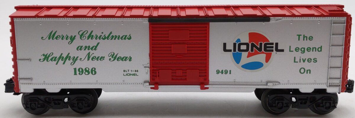 Lionel 6-9491 O Gauge 1986 Christmas Boxcar EX/Box
