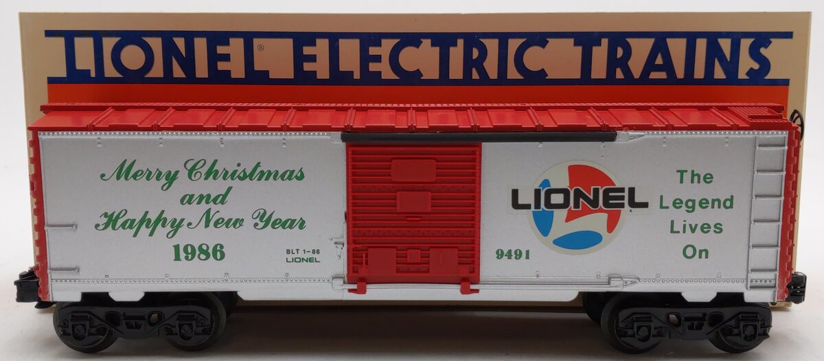 Lionel 6-9491 O Gauge 1986 Christmas Boxcar EX/Box