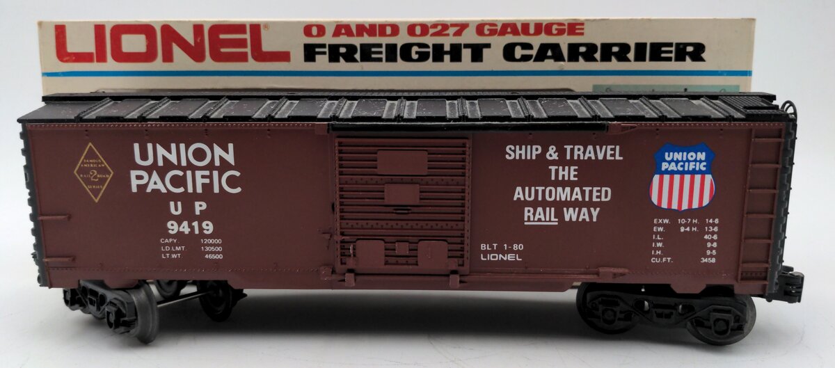 Lionel 6-9419 O Gauge Famous American Railroad Union Pacific Boxcar #9419 EX/Box