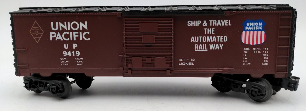 Lionel 6-9419 O Gauge Famous American Railroad Union Pacific Boxcar #9419 EX/Box