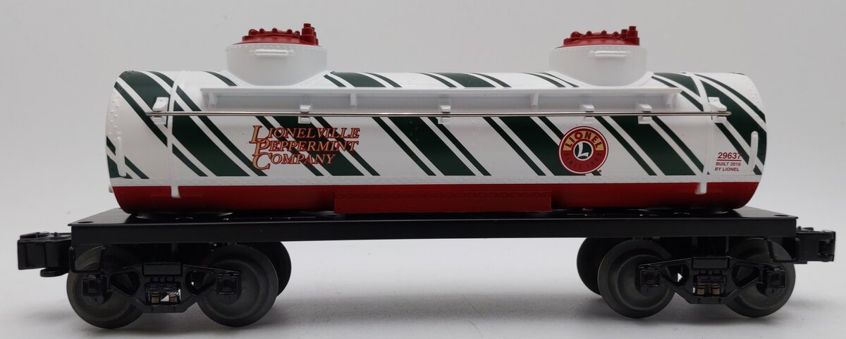 Lionel 6-29637 O Gauge Candy Cane 2-Dome Tank Car LN/Box