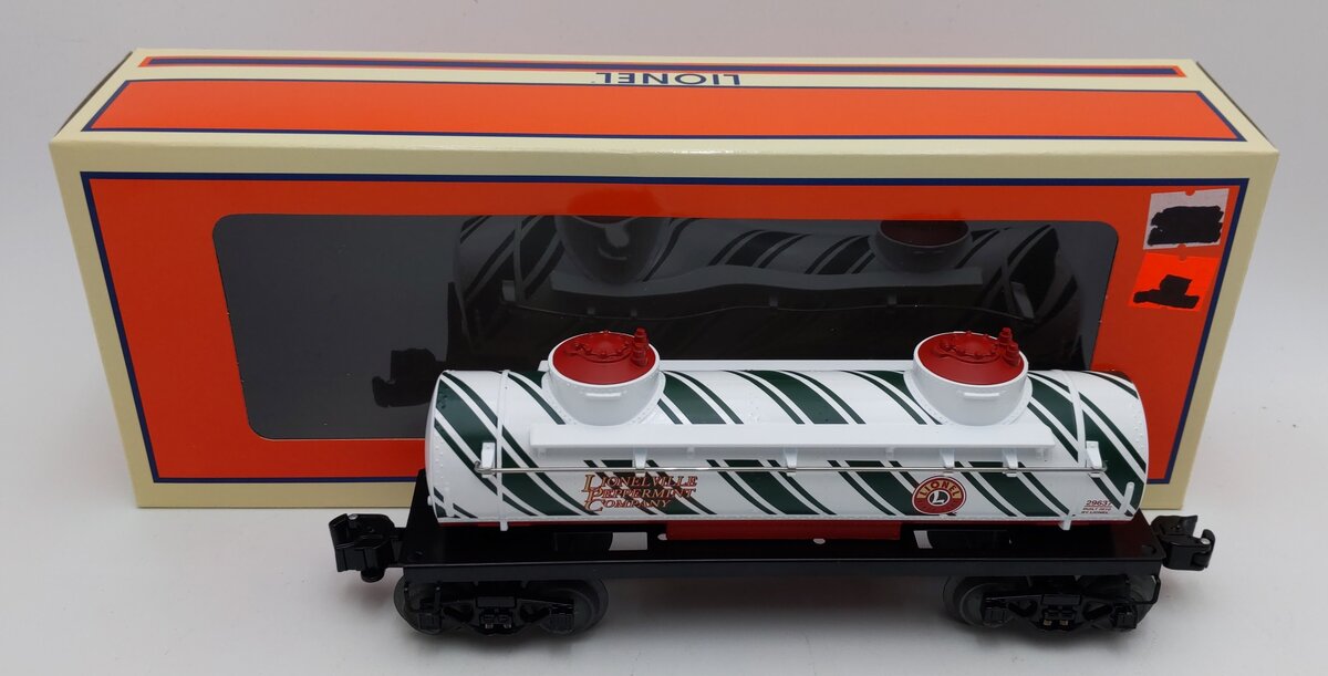 Lionel 6-29637 O Gauge Candy Cane 2-Dome Tank Car LN/Box
