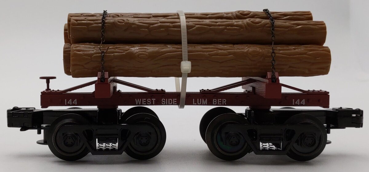 Atlas 1004004-4 O Scale Westside Lumber Skeleton Log Car #144 LN/Box