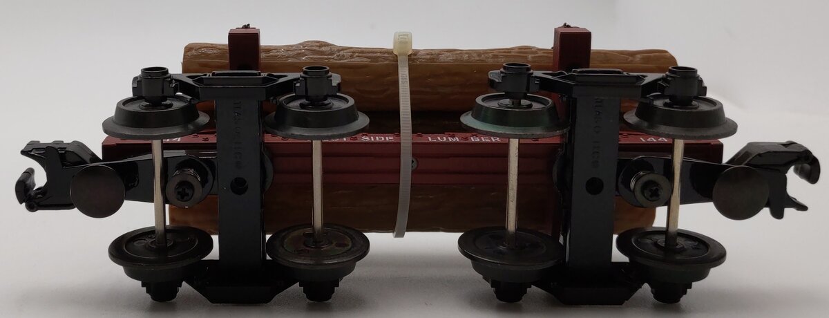 Atlas 1004004-4 O Scale Westside Lumber Skeleton Log Car #144 LN/Box