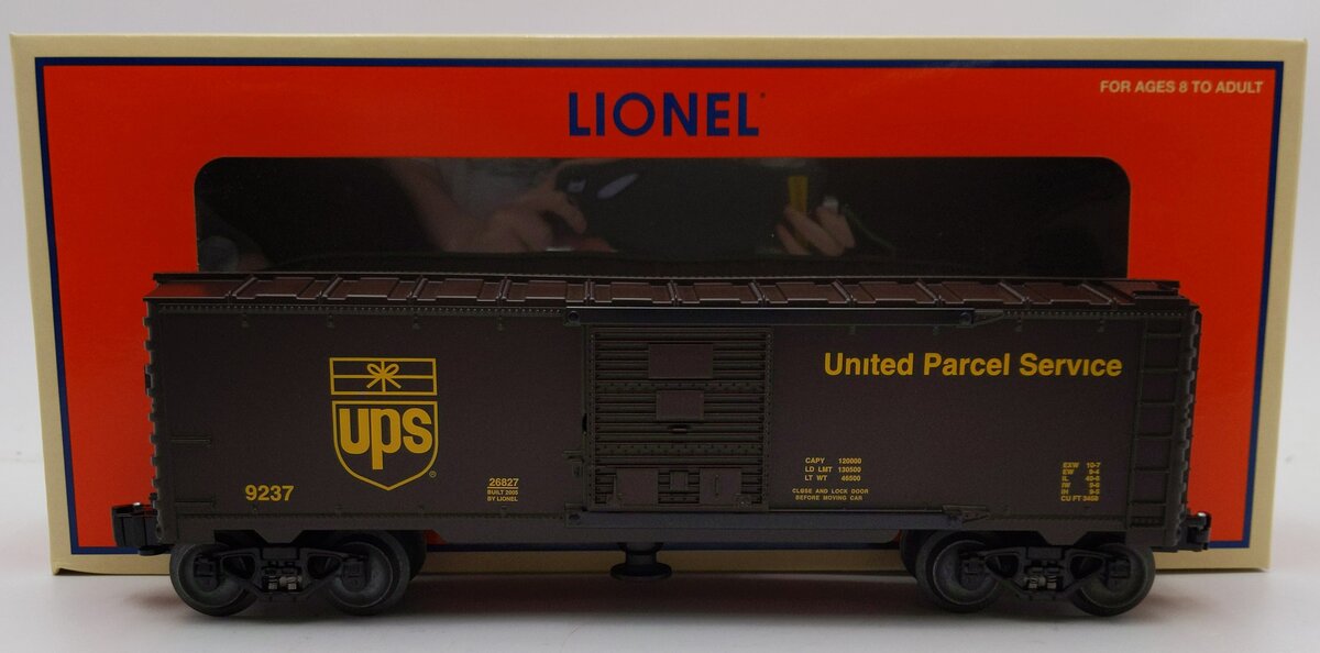 Lionel 6-26827 O Gauge UPS Archive Operating Boxcar #9237 LN/Box