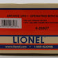 Lionel 6-26827 O Gauge UPS Archive Operating Boxcar #9237 LN/Box