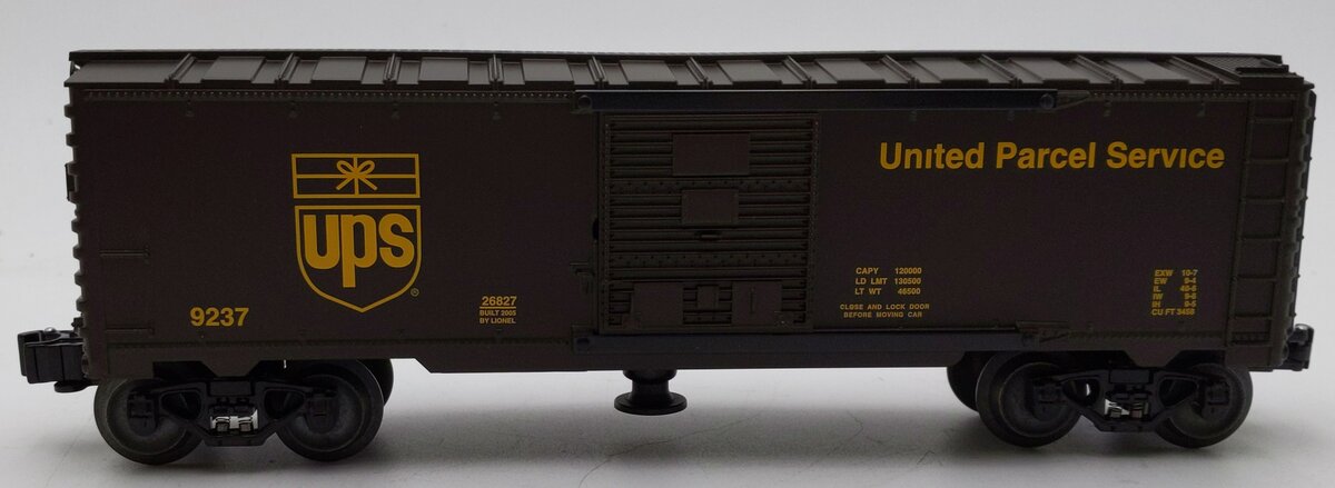 Lionel 6-26827 O Gauge UPS Archive Operating Boxcar #9237 LN/Box