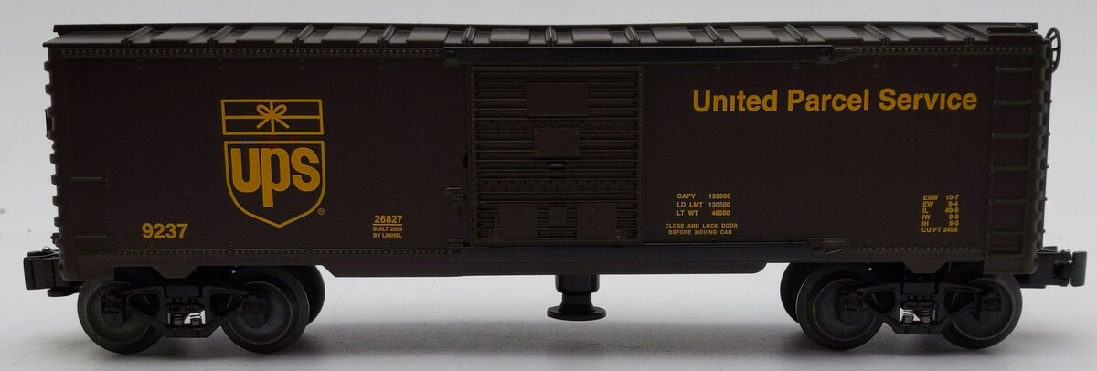 Lionel 6-26827 O Gauge UPS Archive Operating Boxcar #9237 LN/Box