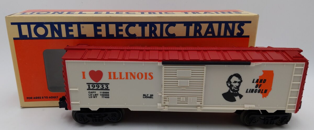 Lionel 6-19933 O Gauge I Love Illinois Boxcar #19933 LN/Box