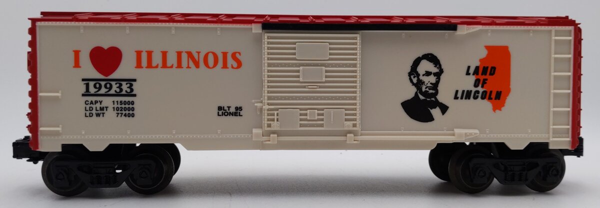 Lionel 6-19933 O Gauge I Love Illinois Boxcar #19933 LN/Box