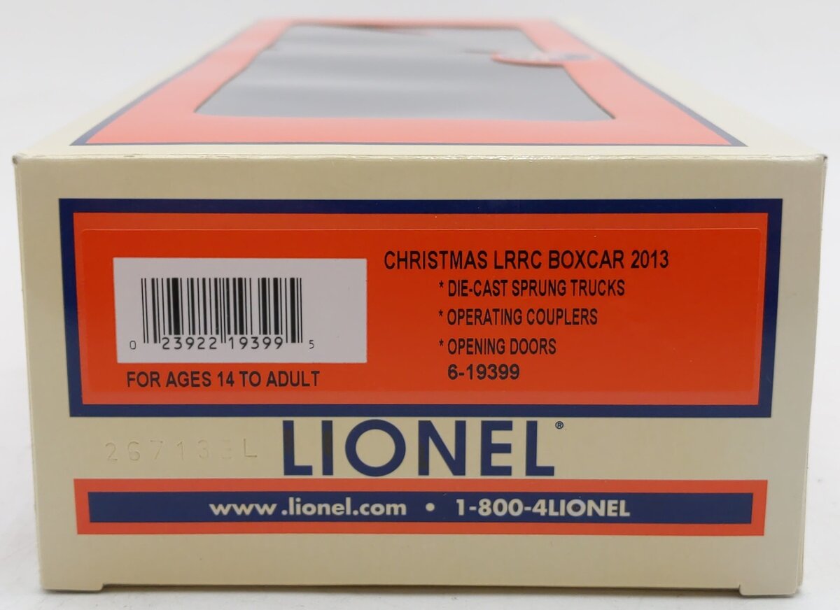 Lionel 6-19399 O Christmas LRRC Boxcar #2013 VG/Box