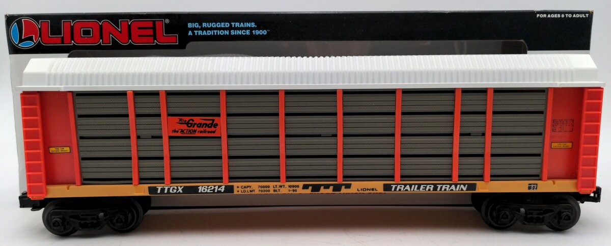 Lionel 6-16214 O Gauge Denver & Rio Grande Two Tier Auto Carrier EX/Box