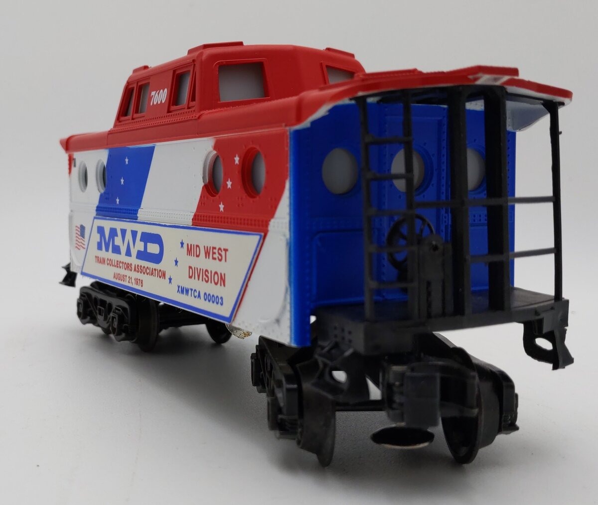 Lionel 6-7600 O Spirit of 76 Mid West Division Porthole Lighted Caboose #7600 LN/Box