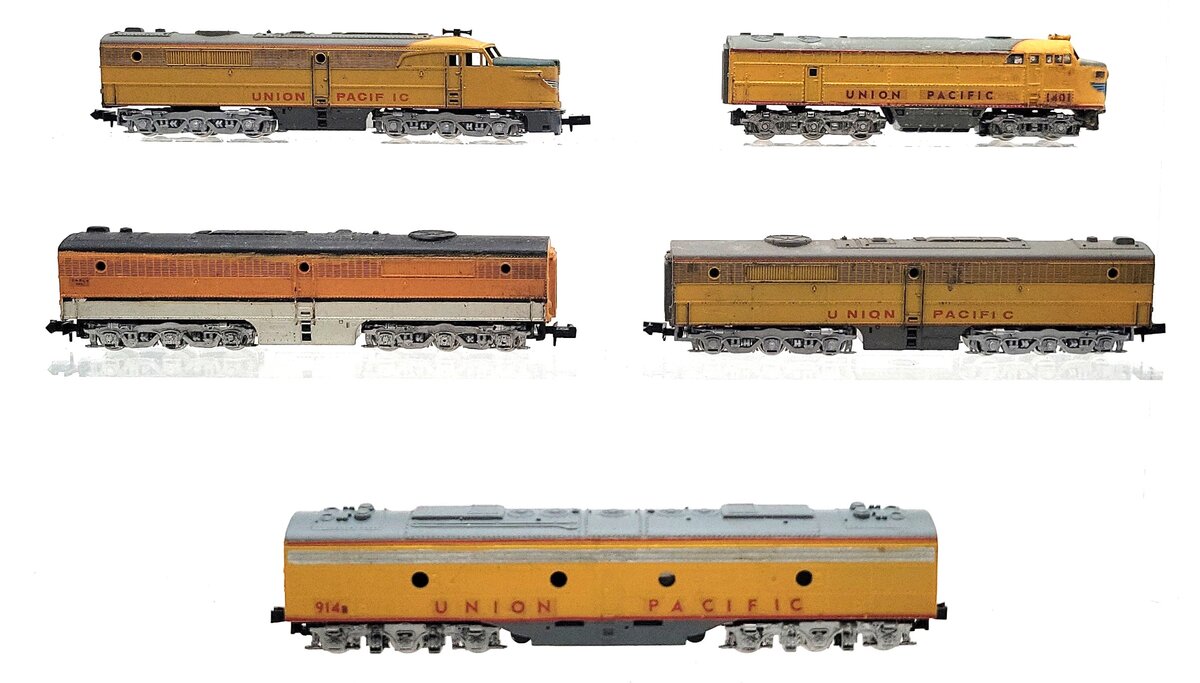 N Scale Custom A & B Diesel Locomotives [5] VG