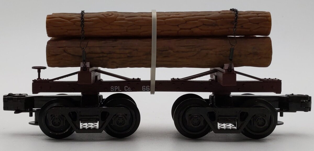 Atlas 1004003-2 O Gauge 3-Rail Sugar Pine Skeleton Log Car w/ Log Load #66 LN/Box